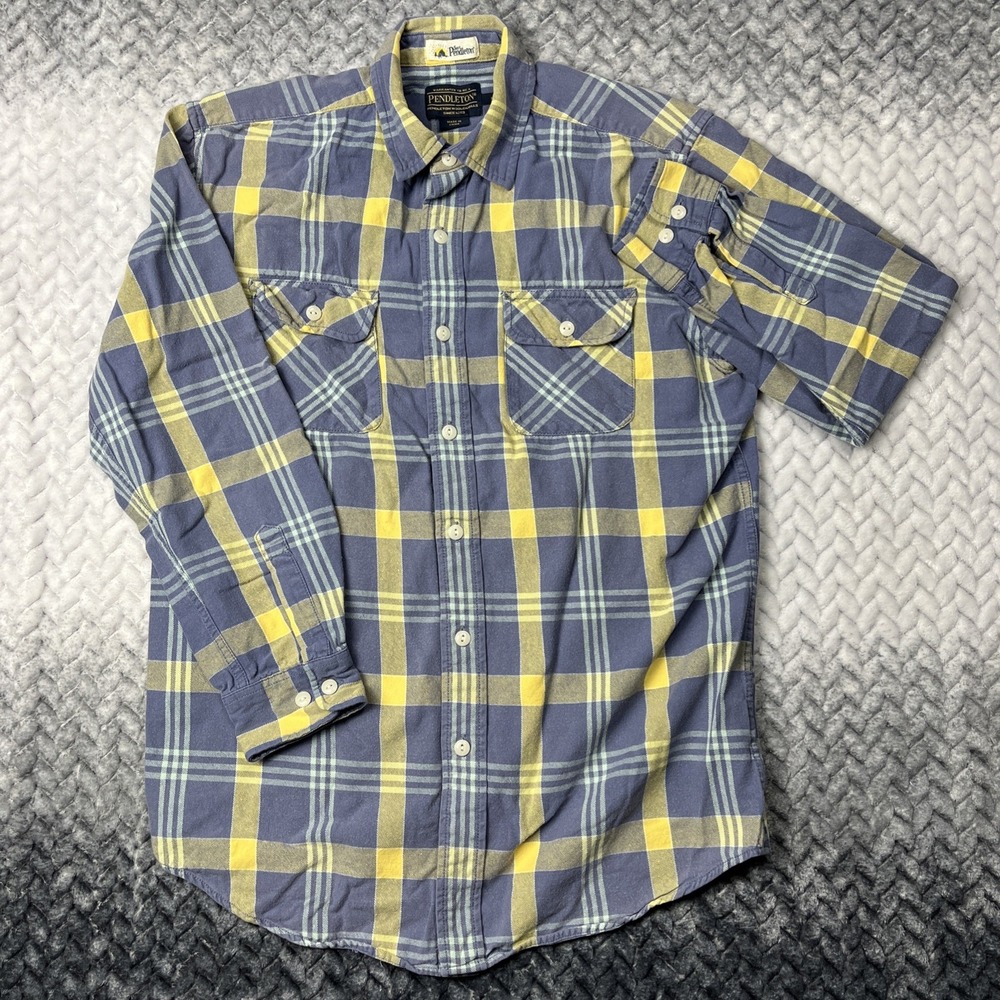 Pendleton Surf Men's Small Original Board Shirt Midweight Cotton Plaid Pockets